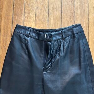 Donna Degnan cuffed leather pants